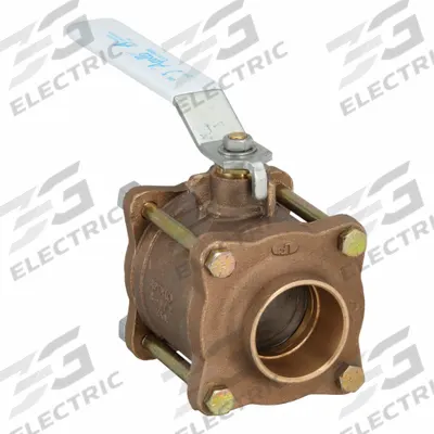 APOLLO Manual Two-Way Ball Valve: 2 1/2 in Size, Bronze, Straight, Sweat x Sweat - Bronze Ball Valves