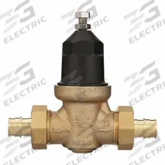 WILKINS Water Pressure Reducing Valve: 3/4 in Pipe Size, Cast Bronze, 15 psi to 75 psi, Double Union (MPN 34-NR3XLDUPEXF1960). Key specifications — Brand: WILKINS; Union Type: Double Union; Low-Lead Compliance: Low-Lead Compliant.