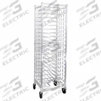 NEW AGE INDUSTRIAL Universal Pizza Pan Rack: 20 Slots, 2 1/8 in Betw Shelves, 20 3/4 in Wd, 72 in Ht (MPN 97722). Key specifications — Brand: NEW AGE INDUSTRIAL; Nesting: No; Pan Size: 10 to 18 in; Product Type: Universal Pizza Pan Rack; NSF Certified: No; Includes Top: No; Manufacturer Part Number: 97722.