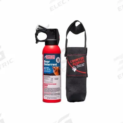 COUNTER ASSAULT Bear Spray: Targets Bears, 32 sq ft Coverage Area, Liquid Form - Wildlife Repellents