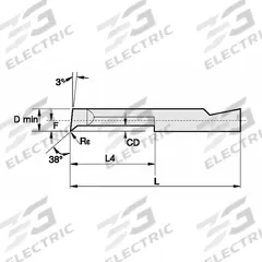 WIDIA Boring Bar: Boring, TiN, 2.23mm Center to Cutting Tip, Right Hand, 0.18mm Radius (MPN BP187600R)