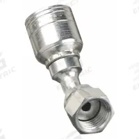 AEROQUIP Hydraulic Crimp Fitting: Steel x Steel, 45° Elbow, -4 For Hose Dash Size, ORS x Crimp (MPN 1AA4FRA4). Key specifications — Fitting Gender: Female x Genderless; Fitting Connection Type: ORS x Crimp; For Hose Dash Size: -4; Thread Size: 9/16"-18; Brand: AEROQUIP.