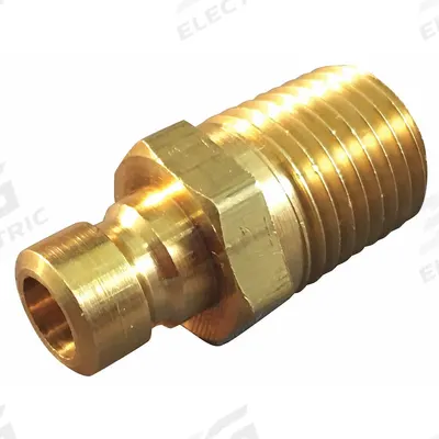 HANSEN Hydraulic Quick Connect Hose Coupling: 1/4 in Coupling Size, Brass - FLO-TEMP Series Hydraulic Quick-Connect Coupling Plugs