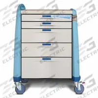 CAPSA HEALTHCARE Anesthesia Cart: Polymer, (1) Swivel with Brake/(3) Swivel, Blue, 6 Drawers (MPN AM-AN-INT-ELOK-B). Key specifications — Material: Polymer; Brand: CAPSA HEALTHCARE; Caster/Wheel Configuration: (3) Swivel; Cabinet Color: Blue.