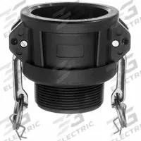 Polypropylene Cam and Groove Fittings: 1 1/2 in Coupling Size, 1 1/2 in Hose Fitting Size, Buna-N (MPN BULK-CGF-368). Key specifications — Gasket Material: Buna-N; Brand: USA INDUSTRIALS; Thread Size: 1-1/2 in-11-1/2; Fitting Type: MNPT.