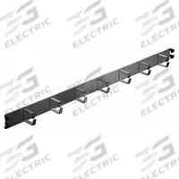 HERGO Cable Raceway: Black, 35 1/8 in Overall Ht, 3 in Overall Wd, 2 1/8 in Overall Dp (MPN 38-00136-000). Key specifications — attr990929: HERGO; attr990947: Frame Mount; attr990930: Black; attr990931: 15X719; attr990954: Cable Raceway.