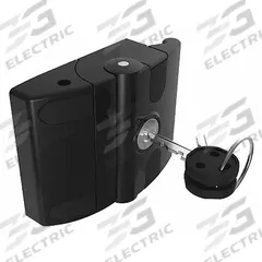 Slide Door Latch - Locking: 96 mm x 31.6 mm x 78 mm, 15 Series/40 Series/45 Series, Black, Aluminum (MPN 957415). Key specifications — Keying: Keyed Alike; Brand: FATH INC.; Material: Aluminum; Product Type: Slide Door Latch - Locking; Finish: Powder-Coated; Includes Fasteners: No; System of Measurement: Metric; For Extrusion Profile Type: Triple.