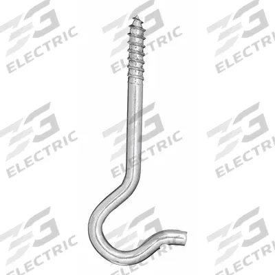 APPROVED VENDOR Ceiling Hook: Screw-In, 1 Points per Hook, Silver, 5/8 in Projection - Screw-In Ceiling Hooks