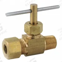 APPROVED VENDOR Needle Valve: Inline Valve Body, Brass, 1/4 in Pipe Size, Compression x MNPT, Male (MPN 709101-0404). Key specifications — For Media: Water; Standards: NSF 61 Annex G; Brand: APPROVED VENDOR; Connection Gender - Side 2: Male; Connection Type - Side 1: Compression; Connection Type - Side 2: NPT; Connection Type: Compression x MNPT.
