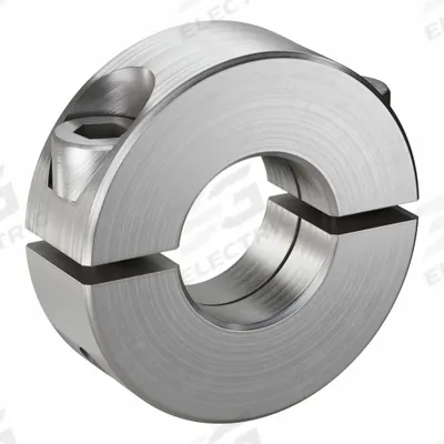 RULAND MANUFACTURING Shaft Collar: 2-Piece, Inch, Round, Clamp-On, 9/16 in Bore Dia - Stainless Steel Shaft Collars