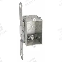 RACO Electrical Box: Steel, Steel Material & Nominal Size, 1 Gangs, 2 1/2 in Box Dp, 2 in Box Wd, TS (MPN 531). Key specifications — Brand: RACO; Bracket Style: Stud Side w/Spurs; Clamp Style: KO.