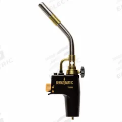 BERNZOMATIC Hand Torch: Swirl Flame, Instant On-Off, Fixed Tip (MPN TS8000). Key specifications — Brand: BERNZOMATIC; Manufacturer Part Number: TS8000; Compatible Fuel Type: MAP-Pro; Flame Adjustment: Adjustable Flame; Tip Type: Fixed Tip.