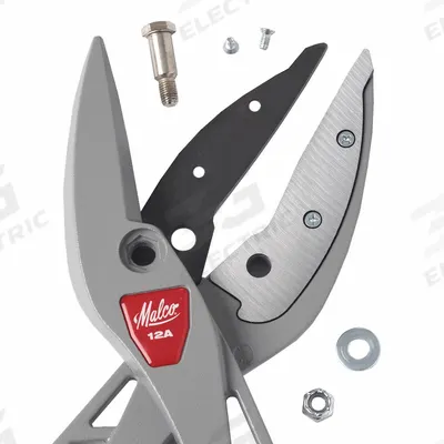 MALCO Snip Blade: Steel, 3 in Blade Lg - Snips Replacement Blades