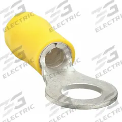 GRAINGER Ring Terminal: Yellow, Vinyl Insulation, 5/16 in Stud Size, 12 AWG to 10 AWG Wire Sizes (MPN 24C962). Key specifications — attr1308027: GRAINGER.