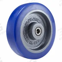 HAMILTON Caster Wheel: 8 in Wheel Dia., 2 in Wheel Wd, Polyurethane, 1,650 lb Load Rating, Cast Iron (MPN W-821-EGB-1/2). Key specifications — Brand: HAMILTON; Tread Shape: Ergo-Glide; Wheel/Tread Color: Blue.