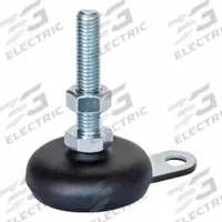 JW WINCO Male-End Leveling Mount: Swiveling Stud, 1/2"-13 Thread Size, 2.36 in, 2,698 lbf Capacity (MPN 32-60-1/2X13-75-A5-SK). Key specifications — Finish: Powder-Coated; Base Shape: Round; Load Capacity: 2,698 lbf; Thrust Pad Material: Buna-N; Includes: Rubber Pad; Hex Size: 11/16 in.
