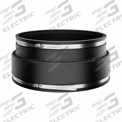 FERNCO Flexible Pipe Straight: PVC, For 8 in Pipe, Clay x PVC/Copper/Iron/Steel - Flexible Transition Pipe Fittings