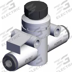SMC Speed Controller: In-Line Fitting, Knob, 3/8 in Valve Body Size, 6 mm Push to Connect Tube, 6 mm (MPN AS3002F-06A). Key specifications — attr947203: Brass/PBT; attr947205: SMC.