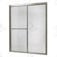 FOREMOST Shower Door: 44 in Min. Door Wd, 48 in Max. Door Wd, 70 in Overall Ht, Rain Tempered Glass (MPN TDSS4870-RN-BN). Key specifications — Brand: FOREMOST; Door Frame Finish: Brushed Nickel.