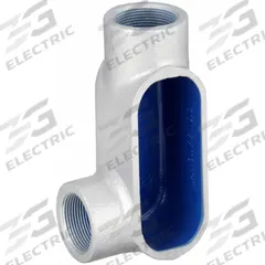 Conduit Outlet Body: Iron, Zinc Plated with Powder Coated, 1 1/2 in Trade Size, LL Body (MPN LL57). Key specifications — Finish: Zinc Plated with Powder Coated; For Use With: IMC; Brand: THOMAS & BETTS; Hub Style: Threaded.