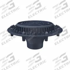 ZURN Deck Drain: 20 1/8 in Overall Dia, 9 3/8 in Overall Ht, 19 1/8 in Overall Wd, Cast Iron, Blue (MPN Z150F-6NH-PD). Key specifications — Connection Type: No Hub; Includes: Drain Body; Brand: ZURN.
