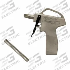 EXAIR Safety Air Gun with extension: Ergonomic Grip, Cast Aluminum, 1/4 in Female NPT, Straight (MPN 1699-48). Key specifications — attr1328526: Cast Aluminum; attr1328500: 1102 Air Nozzle; attr1328508: EXAIR; attr1328515: No; attr1328533: Yes.