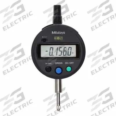 MITUTOYO Calibrated Indicator: 0 in to 0.5 in /0 in to 12.7 mm, Inch/Metric - Digital Indicators with Removable Flat Back