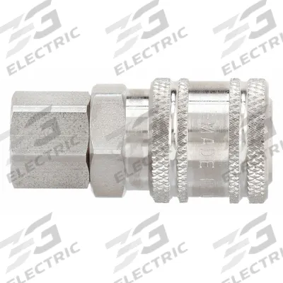 PARKER Quick Connect Hose Coupling: 1/4 in Body Size, 1/4 in Hose Fitting Size - Industrial Interchange Stainless Steel Quick-Connect Air Coupling Bodies