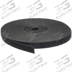 VELCRO BRAND Perforated Back to Back Strap: 75 ft Lg, 0.5 in Wd, 50 lb Tensile Strength, Black (MPN .500X9K1WP/25). Key specifications — Material: Nylon; Color: Black.