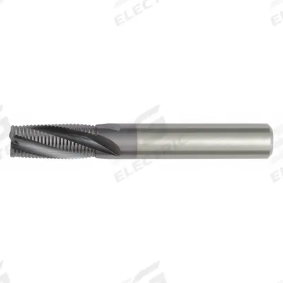 WIDIA HANITA Roughing End Mill: Carbide, TiAlN Coated, 3 Flute, Fine Pitch, 8 mm Mill Dia - Corner-Chamfer Carbide Roughing End Mills for Steel & Cast Iron