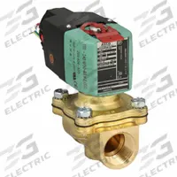 REDHAT Solenoid Valve: 2-Way, Normally Closed, 3/4 in Pipe Size, 100 to 240V AC/DC, Watertight (MPN 8210P095). Key specifications — Pipe Size: 3/4 in; Voltage: 100 to 240V AC/DC; Brand: REDHAT; Coil Enclosure: Watertight.