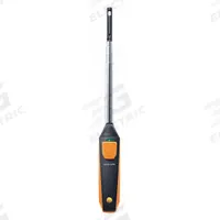TESTO Anemometer: 1.97 fpm Air Velocity Resolution, Hot Wire, Air Velocity/Temp, Under 100 fpm (MPN 0560 1405 01). Key specifications — Data Logging: No; Manufacturer Part Number: 0560 1405 01; Brand: TESTO; Temperature Accuracy: +/ 0.9°; Includes: Certificate of Conformity; Power Source: Battery; Min. Velocity Measured_Filter: Under 100 fpm.