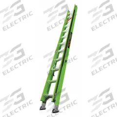 LITTLE GIANT Extension Ladder: 24 ft Ladder Size, Fiberglass, 375 lb Load Capacity, 45 lb Wt (MPN 17924). Key specifications — Color: Green; Brand: LITTLE GIANT; Included Features: Ground Cue; Removable Fly: Fixed.