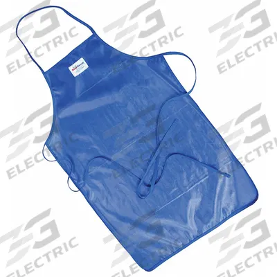 DAYMARK Bib Apron: Blue, 42 in Overall Lg - Coated Bib Aprons