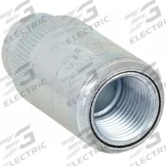 Expansion Union - Conduit to Conduit: Steel, UNF, 1/2 in Trade Size, Female to Female (MPN UNF50). Key specifications — Ends - Hazardous Fittings: 1/2 in FNPT x 1/2 in FNPT; Finish: Electroplated; Brand: APPLETON ELECTRIC.