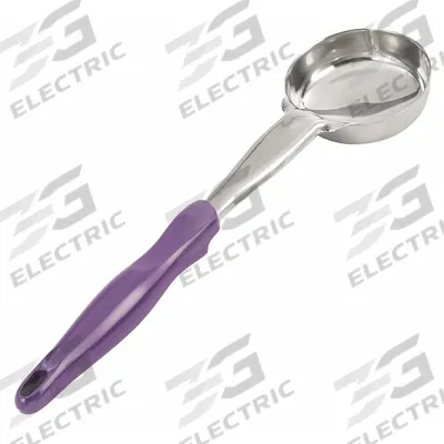 VOLLRATH Heavy-Duty Spoodle Utensil: 13 5/16 in Overall Lg, 4 oz Capacity, Purple - Serving Spoons