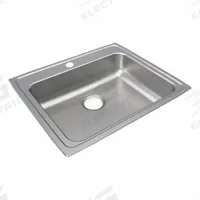 JUST MANUFACTURING Bowl Drop-In Sink: 25 in Overall Lg, 21 1/4 in Overall Wd, 5 1/2 in Bowl Dp (MPN SLNADA2125A552-J). Key specifications — Brand: JUST MANUFACTURING; Color Family: Silver/Gray.