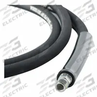 Hydraulic Hose Assembly: 1/4 in ID, NPTF x NPTF, 30 ft Lg, Black, 3/8 in x 3/8 in Fitting Size (MPN CS3814G). Key specifications — Hose Color: Black; Hose Tube Material: Rubber; Fitting Type: NPTF x NPTF; Manufacturer Part Number: CS3814G; Brand: BVA HYDRAULICS.