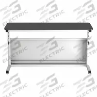 VERSADESK Standing Desk: Black, Wood, 60 in Overall Wd, 24 in Overall Dp, 36 in Max Desktop Ht (MPN CTL6024-WB). Key specifications — Frame Color: White; Frame Material: Steel; Brand: VERSADESK; Desktop Color: Black; Desktop Material: Wood.