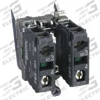 SCHNEIDER Contact Block: 22 mm Panel Mounting Size, 2NO, Momentary, ZB4 Series (MPN ZB4BZ103). Key specifications — Switch Action: Momentary; Terminal Connection Type: Screw Clamp Terminals; Brand: SCHNEIDER; Compatible with Series: ZB4.
