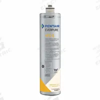 EVERPURE Quick-Connect Water Filter: 0.2 micron, 2.5 gpm, 14 1/2 in Overall Ht, 15,000 gal, Carbon (MPN EV969231). Key specifications — Brand: EVERPURE; Reduces: Chlorine Odor; Filter Media: Carbon.