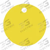 C.H. HANSON Blank Tag: Aluminum, 3 in Dia, Yellow, 0.04 in Thick, Round, 3 in x 3 in, 5 PK (MPN 43085). Key specifications — Material: Aluminum; Color: Yellow; Brand: C.H. HANSON.