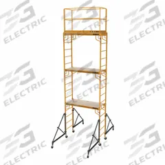 METALTECH Scaffold Tower: Steel, 2.3 ft to 18 ft, 75 in x 29 in, 730 lb Load Capacity (MPN I-T3CISC). Key specifications — Brand: METALTECH; Height Adjustability: Adjustable Height; Included Components: (6) Trusses.