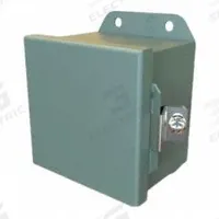 HAMMOND Electrical Enclosure: Steel, 14 in x 16 in x 6 in, NEMA 12/13/3R/4, Solid Cover, Hinged (MPN HJ14166HLP). Key specifications — Closure Method: Clamps; Brand: HAMMOND; Knockouts: Not Included.