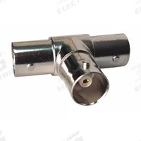 VITEK Coaxial T Connector: Female, Connector, Silver, Crimp-On, RG-59, T-Connector, BNC, 100 PK (MPN VT-BNC-T-3F100). Key specifications — attr930438: Connector; attr930422: VITEK; attr930423: Silver; attr930429: Chrome Plated; attr930430: Female; attr976216: T-Connector.