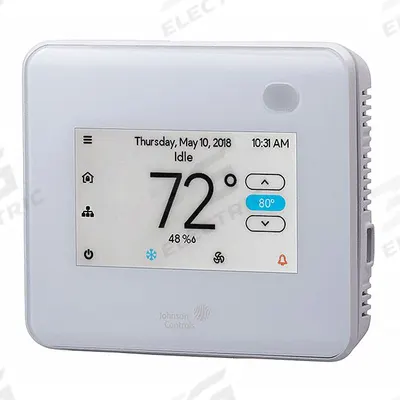 JOHNSON CONTROLS Low Voltage Thermostat: Heat and Cool, White, B1/B2/COS/R/Sensor - Commercial Thermostats