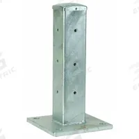 APPROVED VENDOR Corner Post: Corner, 42 5/8 in Overall Ht, Steel, Galvanized, 4 in Post Dp (MPN 5JEX7). Key specifications — Includes Mounting Hardware: Mounting Hardware Included; Material: Steel; Number of Rail Levels: 2; Product Type: Guardrail Post; Finish: Galvanized; Includes: End Cap.
