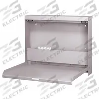 WALLWRITE Folding Wall Mount Desk: Light Gray, 15 1/4 in Open Dp, 16 3/8 in Overall Ht (MPN WW-101-T47). Key specifications — Brand: WALLWRITE; Locking: No; Self-Closing: No; Color: Light Gray.