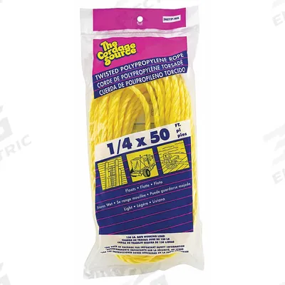 APPROVED VENDOR General Purpose Utility Rope: Twisted, 1/4 in Dia, 180 lb Working Load Limit - Light-Weight Utility Rope