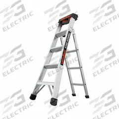LITTLE GIANT Combination Ladder: 3 Configurations, Aluminum, 300 lb Load Capacity, 19 lb Wt (MPN 14905-001). Key specifications — Brand: LITTLE GIANT; Included Features: Rotating Wall Pad.